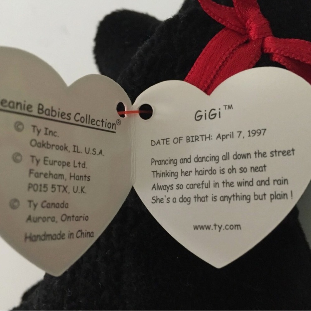 TY Beanie Baby Gigi the Poodle was born with Errors in 1997. See desc. pictures! - Picture 4 of 6